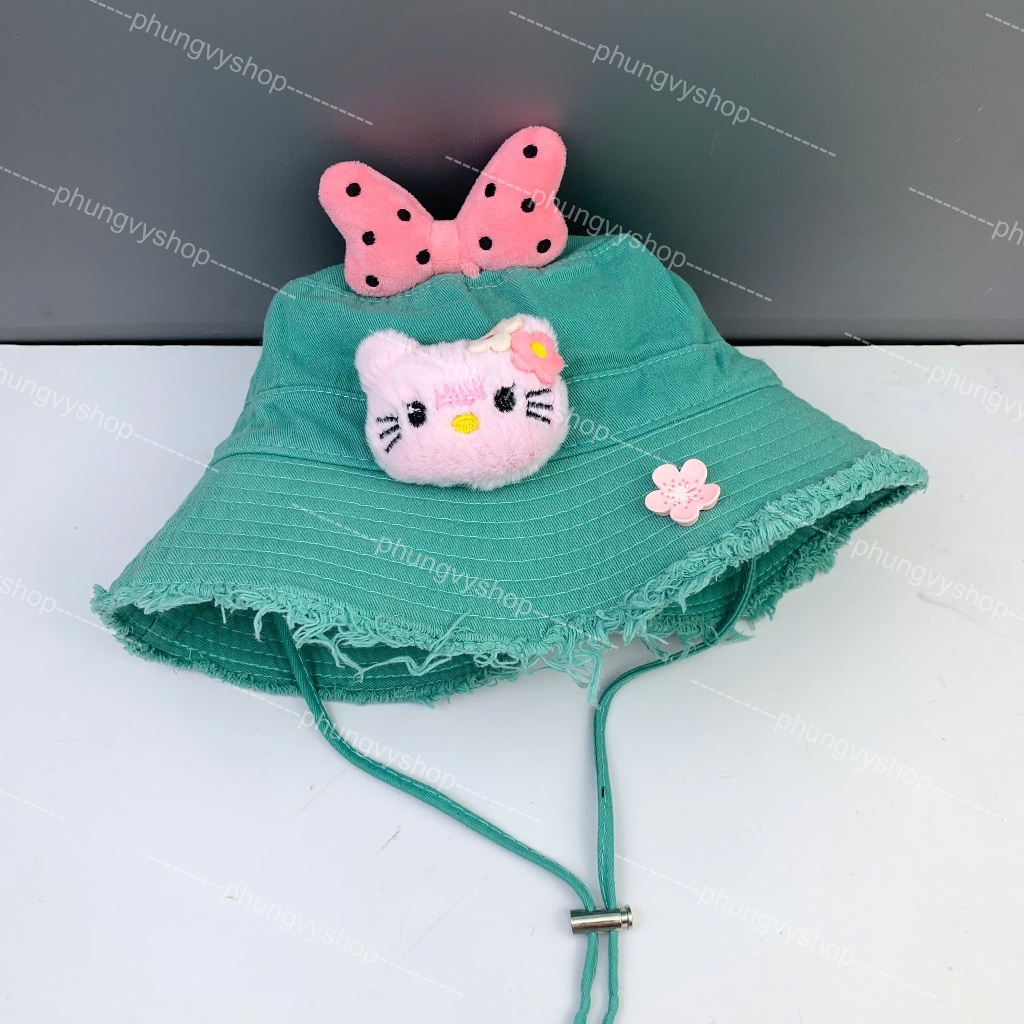Bé 2-4Tuổi, Mũ nón bucket tai bèo vành trẻ em trai gái phungvyshop- / Bo TRUNG TUA NƠ KIT  /
