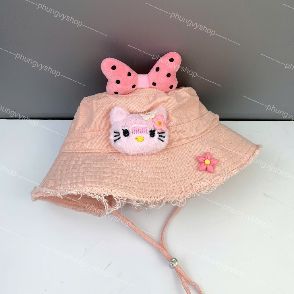 Bé 2-4Tuổi, Mũ nón bucket tai bèo vành trẻ em trai gái phungvyshop- / Bo TRUNG TUA NƠ KIT  /