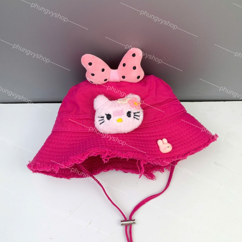 Bé 2-4Tuổi, Mũ nón bucket tai bèo vành trẻ em trai gái phungvyshop- / Bo TRUNG TUA NƠ KIT  /