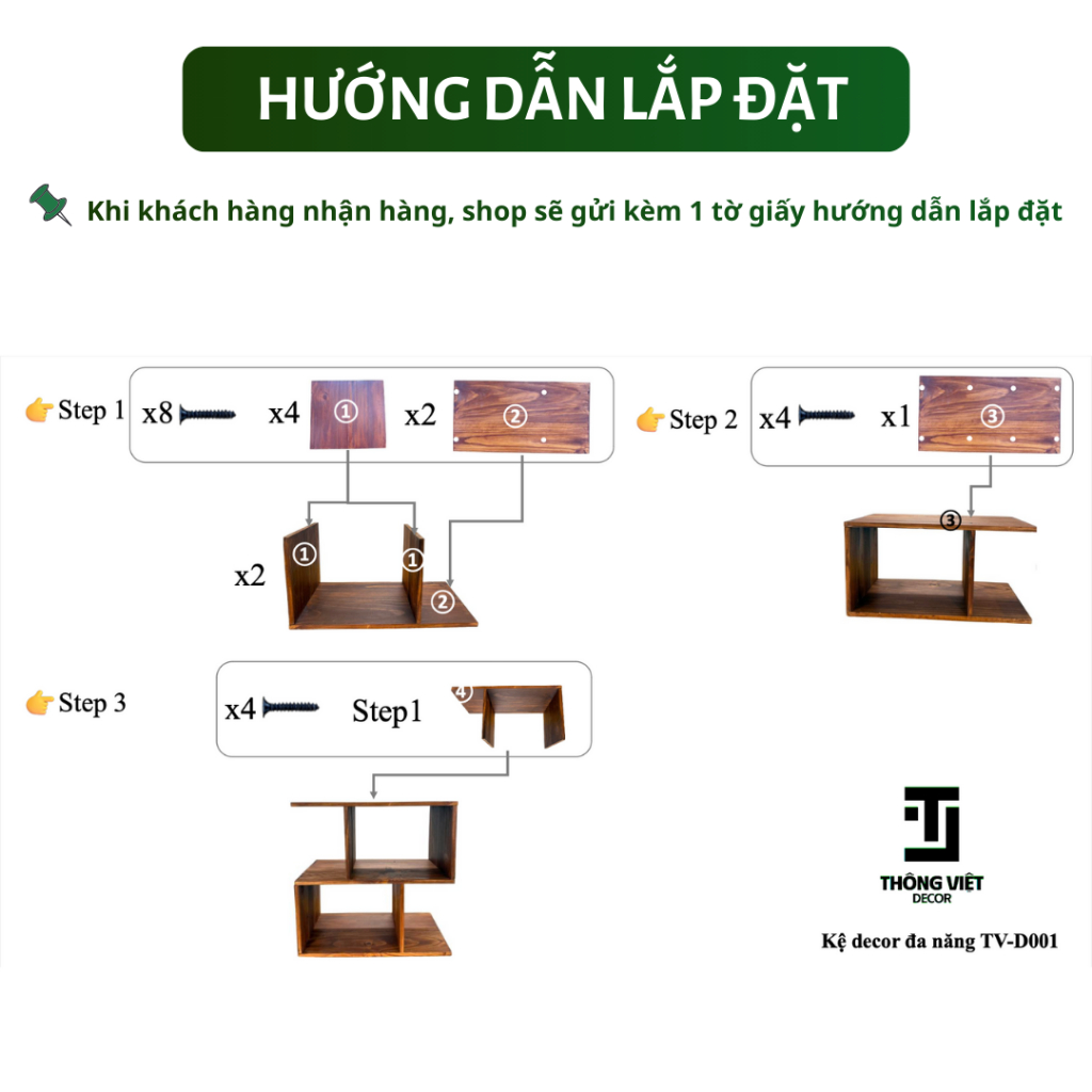 [TV-D001]Kệ Gỗ Decor Đa Năng, Tap Đầu Giường Sofa Bền Đẹp Trưng Bày Sách Lọ Hoa Trang Trí Phòng Ngủ