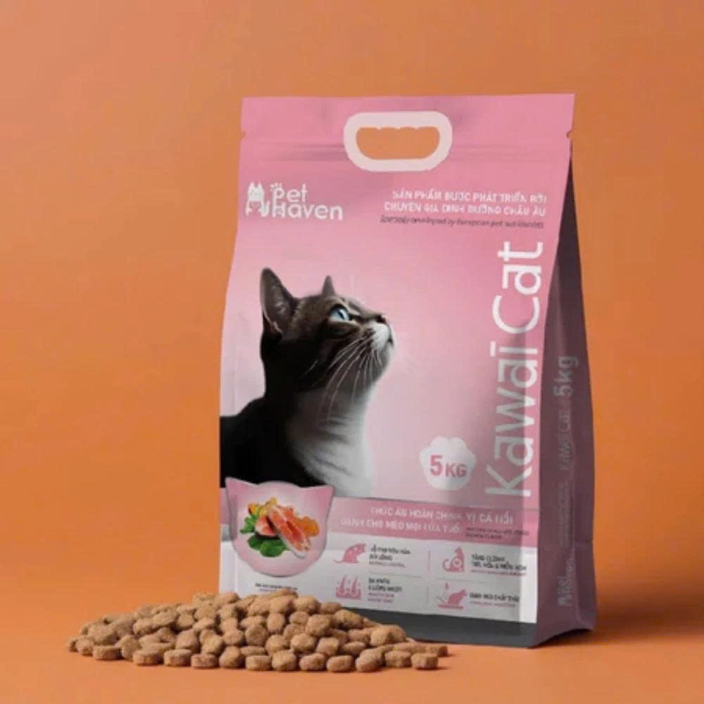 Hạt cho mèo Kawaii Cat 5kg hỗ trợ tiêu hóa khỏe mạnh, giảm mùi hôi chất thải
