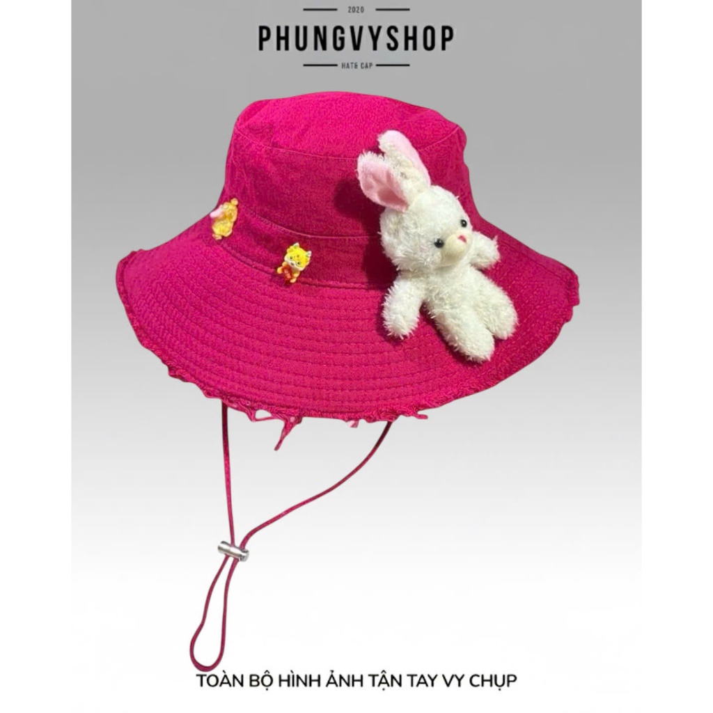 MẸ VÀ BÉ, Mũ nón bucket tai bèo vành trẻ em unisex trai gái phungvyshop / Bo LỚNBÉ- TUA THỎ NGHIÊNG  /