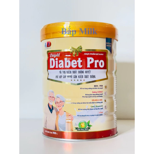 Sữa Bột Livigold Diabet Pro Lacgold Cho Người Tiểu Đường và Tiền Tiểu Đường, Tốt Tim Mạch Hộp 900g