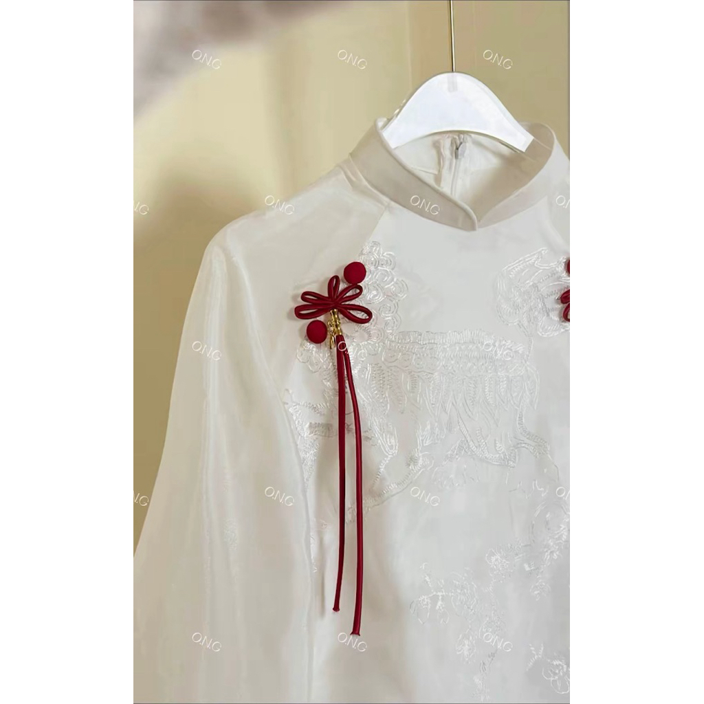 [ONG AD] [ ẢNH THẬT SHOP CHỤP]Áo dài Linh Viên,vải tơ kì lân 2 lớp 4 tà (XS-5XL)