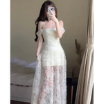 VÁY/ĐẦM DỰ TIỆC REN DÁNG DÀI TRỄ VAI TIỂU THƯ(CÓ BIGSIZE) — ảnh 3