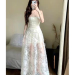 VÁY/ĐẦM DỰ TIỆC REN DÁNG DÀI TRỄ VAI TIỂU THƯ(CÓ BIGSIZE) — ảnh 4