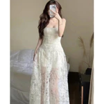 VÁY/ĐẦM DỰ TIỆC REN DÁNG DÀI TRỄ VAI TIỂU THƯ(CÓ BIGSIZE) — ảnh 2