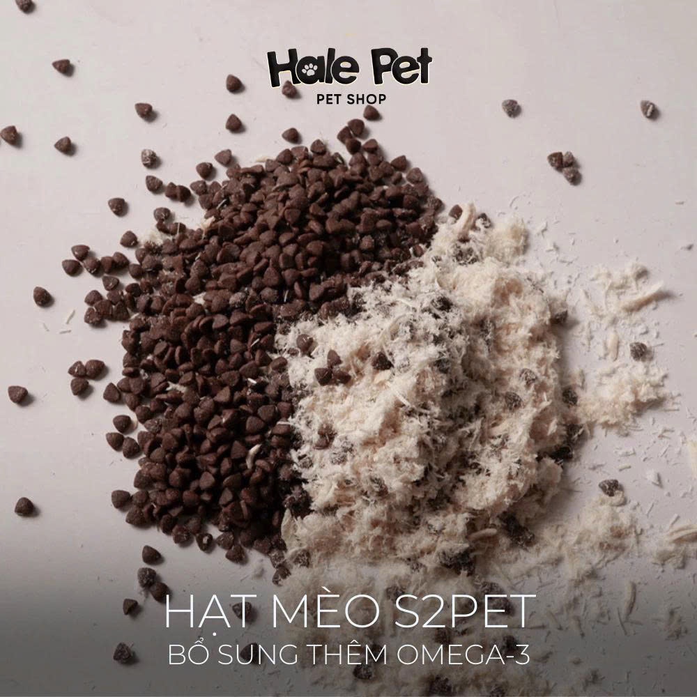 Thức Ăn Hạt Cho Mèo S2 PET S2 Premium Gói 1Kg Siêu Topping Ruốc Cho Mèo Mọi Lứa Tuổi