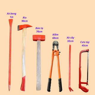 Bộ 6 Món Dụng Cụ Phá Dỡ Chuyên Dụng theo TT150-Búa ,Kìm,Rìu,Xà Beng,Xà Cầy,Cưa-Vừa Tủ 600x1200x180mm