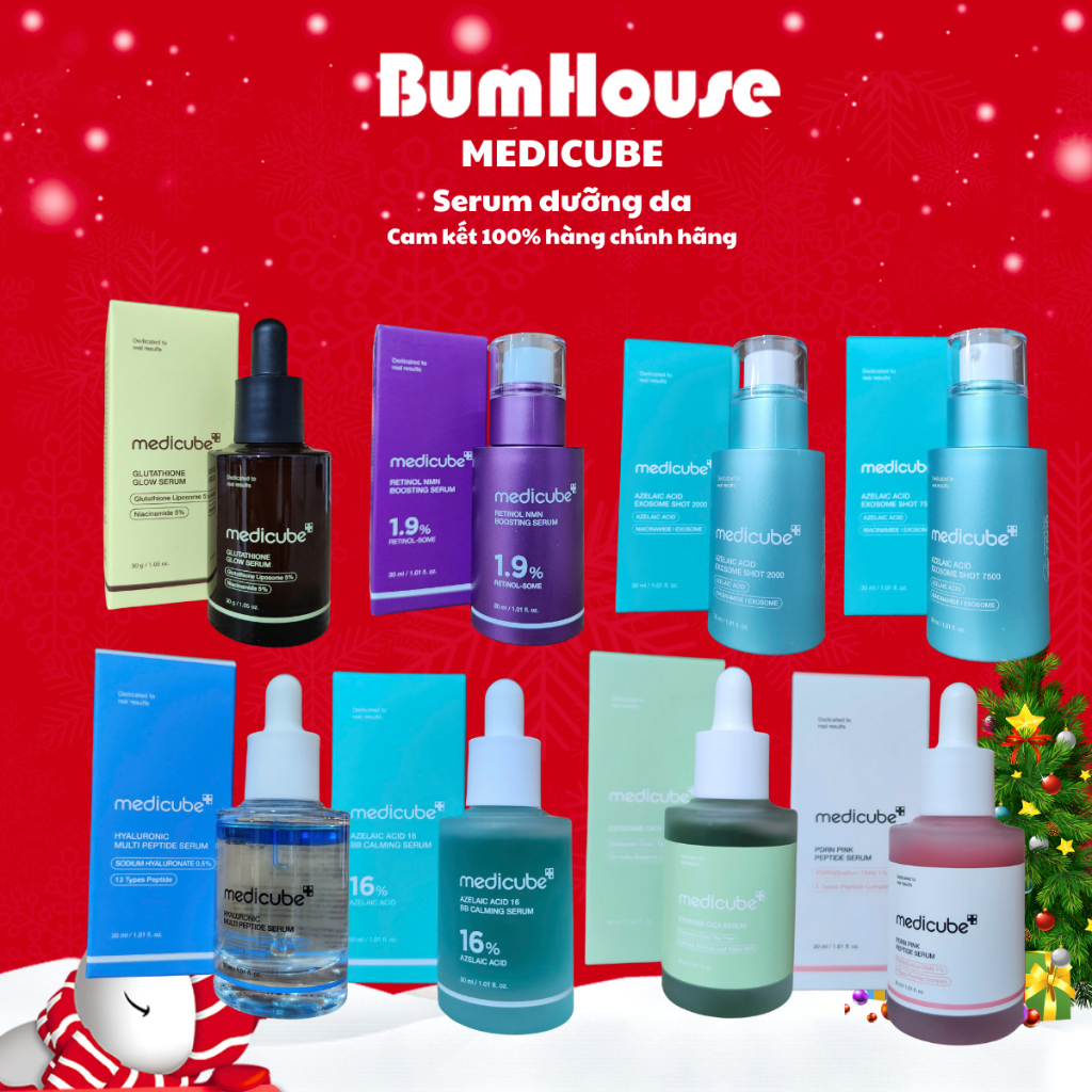 Serum Medicube PDRN Pink Peptide/ TXA NIACINAMIDE/Glutathione Glow/Azelaic/Retinol/ Cica/Niacinamide 30ml