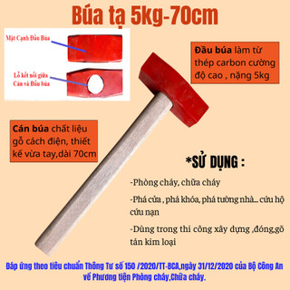 Bộ 6 Món Dụng Cụ Phá Dỡ Chuyên Dụng theo TT150-Búa ,Kìm,Rìu,Xà Beng,Xà Cầy,Cưa-Vừa Tủ 600x1200x180mm