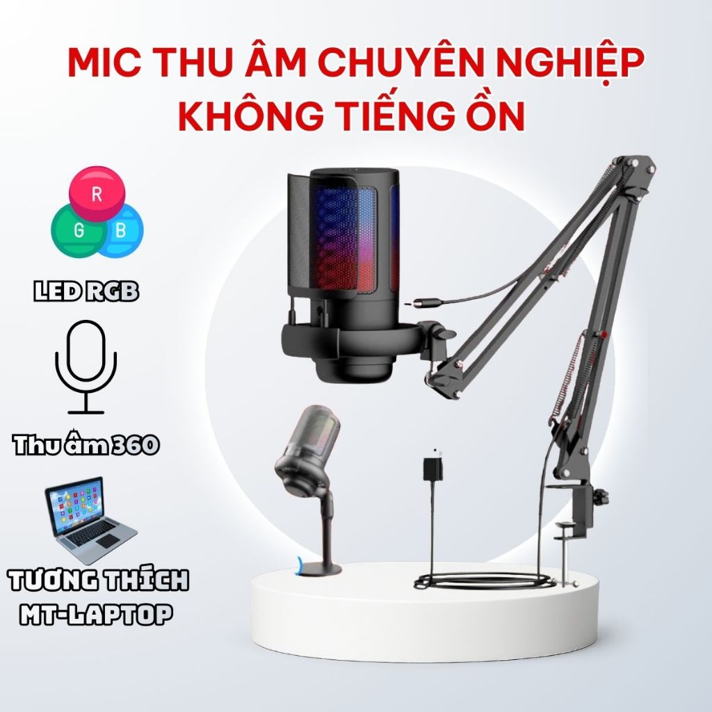 Micro Livestream Thu Âm Chuyên Nghiệp Me6S CoreX – LED RGB, Lọc 99% Tạp Âm, Livestream Cực Hay