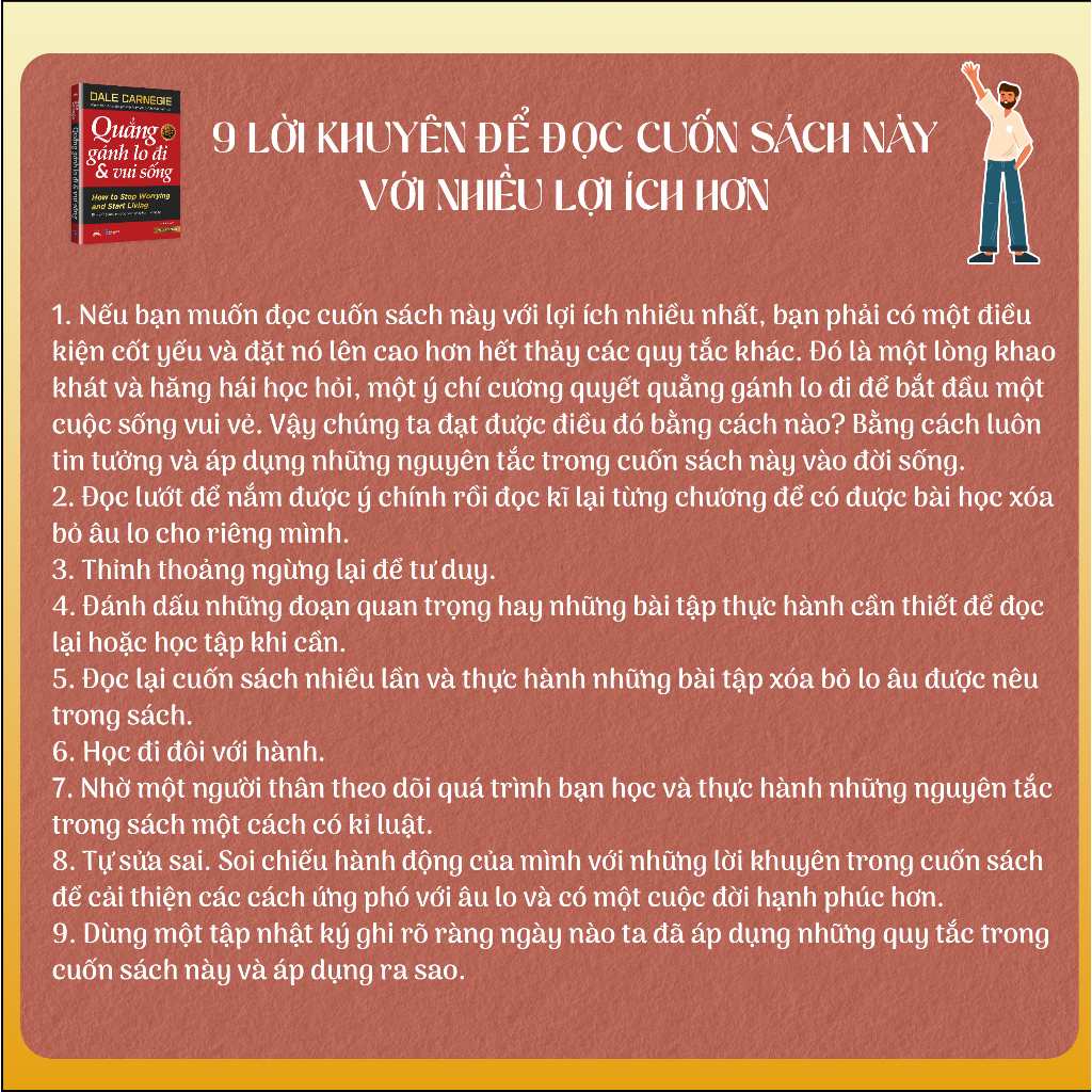 Sách - Quẳng Gánh Lo Đi & Vui Sống - Bìa Đỏ