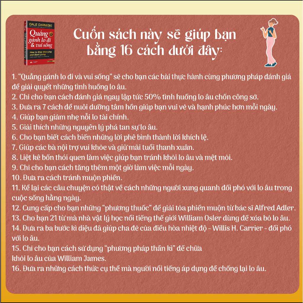 Sách - Quẳng Gánh Lo Đi & Vui Sống - Bìa Đỏ