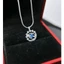 D01 - Dây chuyền Moon Aura - Dây chuyền bạc mặt đá MoonStone ánh xanh [Bảo Khánh Trang Sức ]