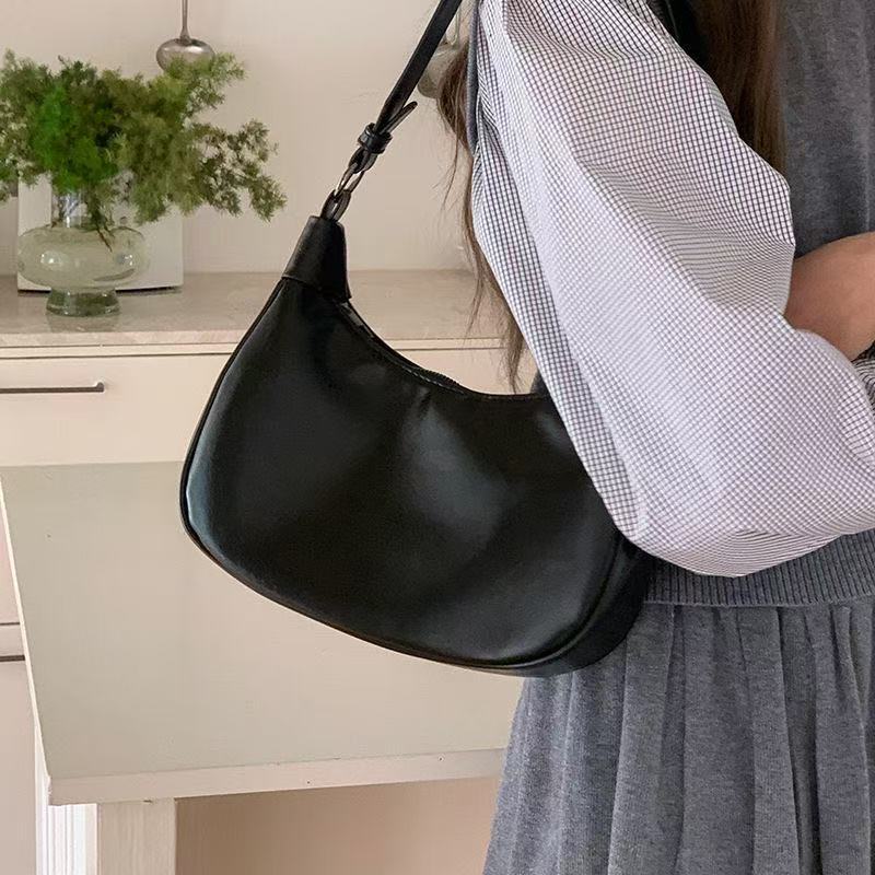 BHYW Túi Bánh Mì Da Thật Cao Cấp 2025 - Túi Đeo Chéo Da Mềm Nữ Tính, Dung Lượng Lớn, Phong Cách Hàn Quốc