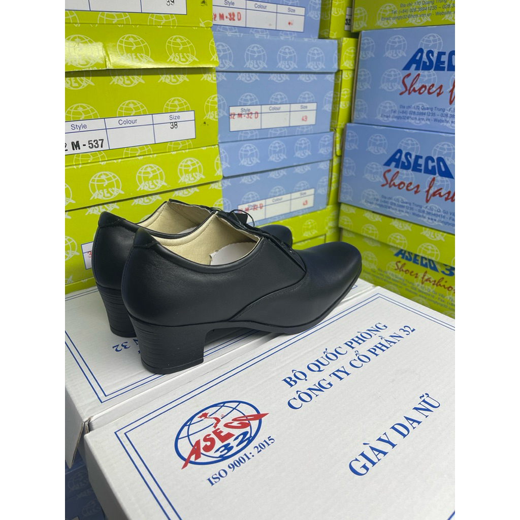 Giày Da Nữ ASECO 607 Chính Hãng, Da Cao Cấp Mềm Mịn, Đế TPR Êm Nhẹ, Giày Nữ Công Sở Thanh Lịch