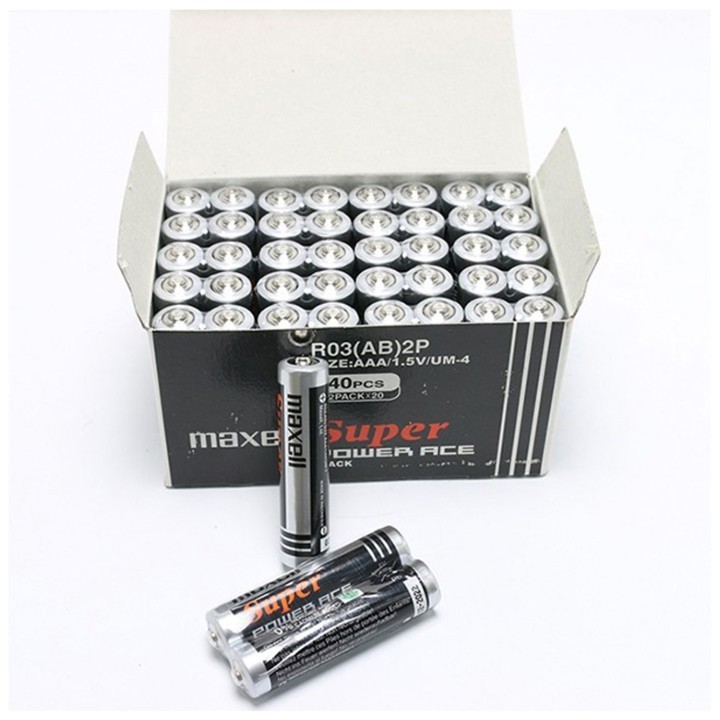 Pin bỏ remote tivi, máy lạnh điều hoa thiết bị điện tử đồ chơi cho bé 2A, 3A maxell hộp 40 viên