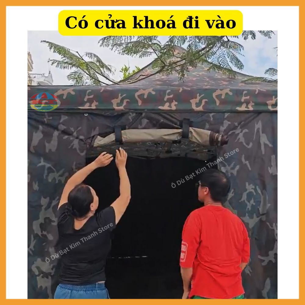 Nhà Bạt Rằn Ri Dã Chiến Có Cửa Kéo Khoá Ra Vào Rèm Che Kín 4 Mặt
