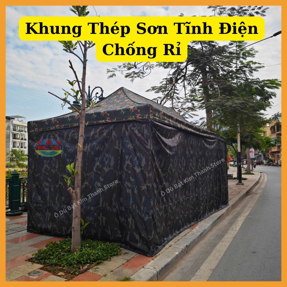 Nhà Bạt Rằn Ri Dã Chiến Có Cửa Kéo Khoá Ra Vào Rèm Che Kín 4 Mặt
