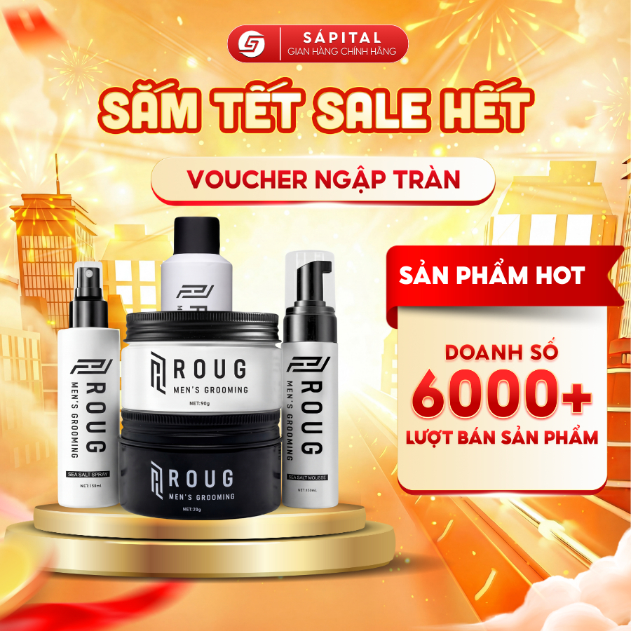 [VERSION 4] COMBO ROUG - Sáp vuốt tóc Matte Clay, Matt Clay, Bọt tạo ...