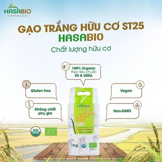 Gạo trắng hữu cơ ST25 Hasabio