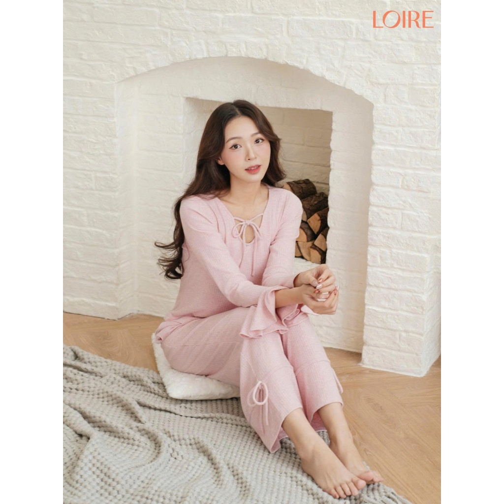 [AN ÊM] Bộ Ngủ Thu Đông Nữ Yên Chi Loire FDMN250319 Chất Thun Gân Mát Mịn Ấm Nhẹ Nhàng