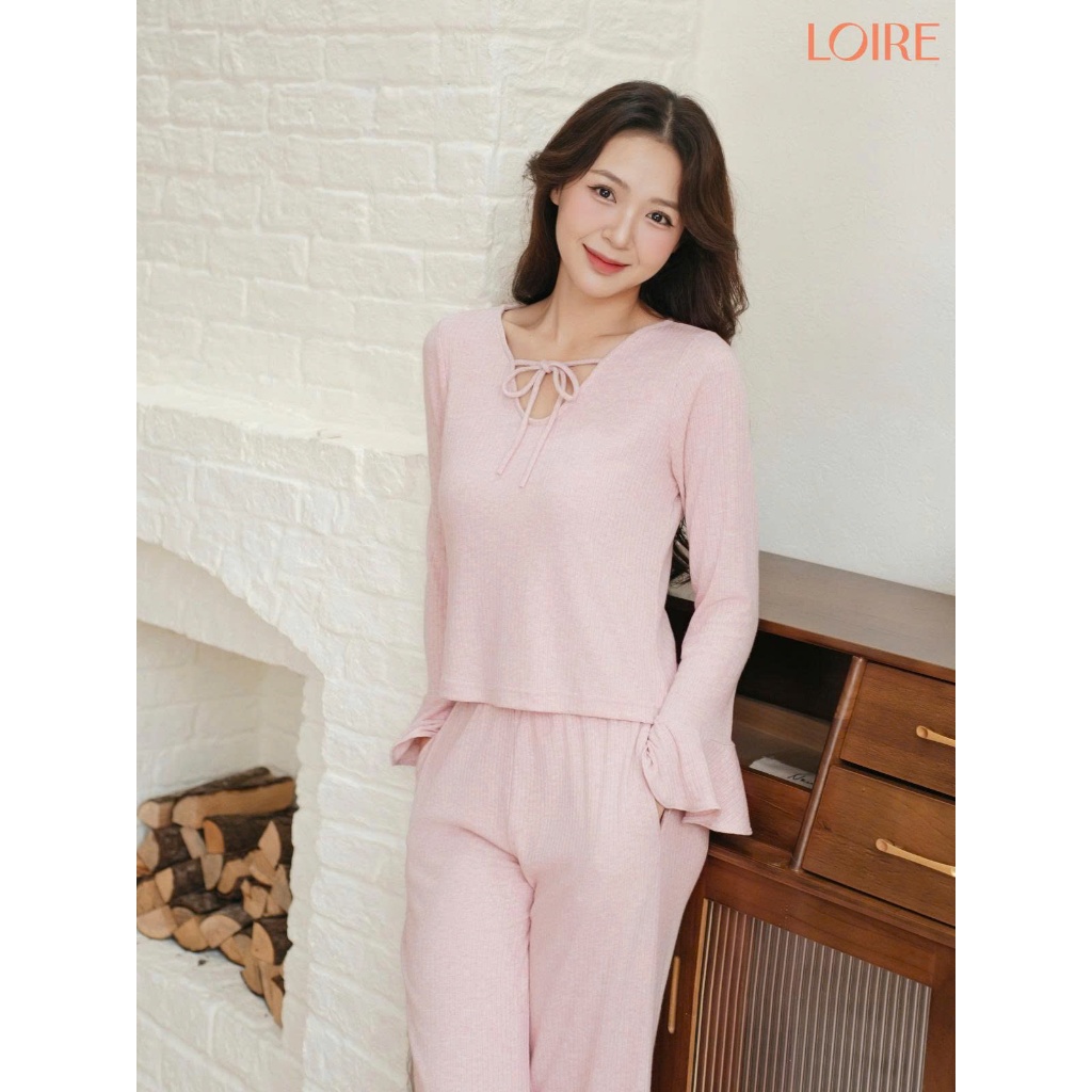 [AN ÊM] Bộ Ngủ Thu Đông Nữ Yên Chi Loire FDMN250319 Chất Thun Gân Mát Mịn Ấm Nhẹ Nhàng