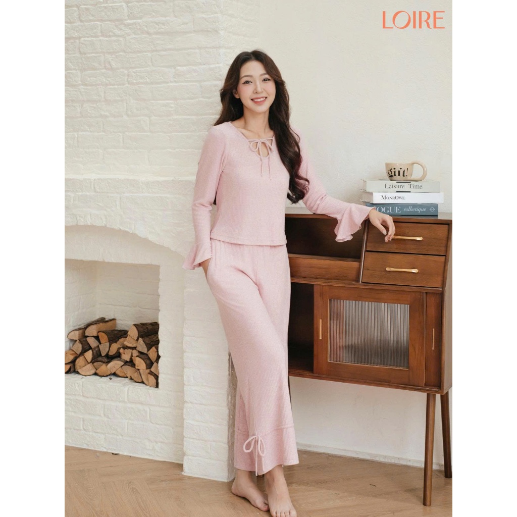 [AN ÊM] Bộ Ngủ Thu Đông Nữ Yên Chi Loire FDMN250319 Chất Thun Gân Mát Mịn Ấm Nhẹ Nhàng