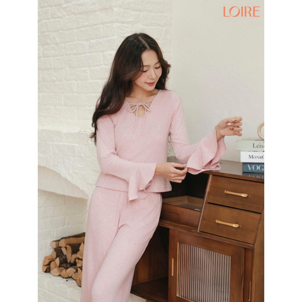 [AN ÊM] Bộ Ngủ Thu Đông Nữ Yên Chi Loire FDMN250319 Chất Thun Gân Mát Mịn Ấm Nhẹ Nhàng