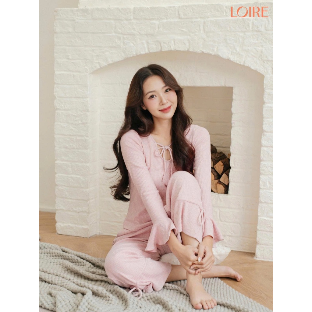 [AN ÊM] Bộ Ngủ Thu Đông Nữ Yên Chi Loire FDMN250319 Chất Thun Gân Mát Mịn Ấm Nhẹ Nhàng