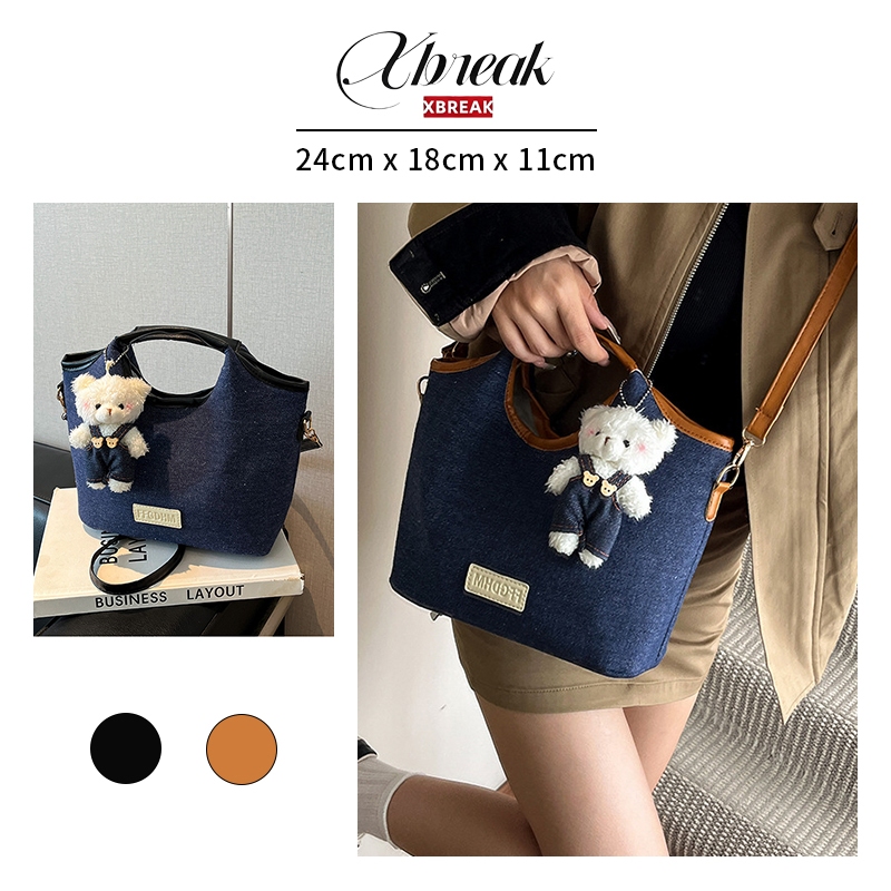 XBREAK - Túi Khoá Từ Denim Nữ Đa Năng - Đeo Vai, Xách Tay, Đeo Chéo - Chất Vải Cao Cấp Tặng Kèm  Charm Xinh