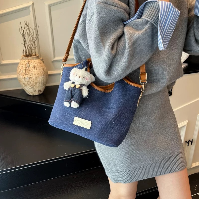XBREAK - Túi Khoá Từ Denim Nữ Đa Năng - Đeo Vai, Xách Tay, Đeo Chéo - Chất Vải Cao Cấp Tặng Kèm  Charm Xinh