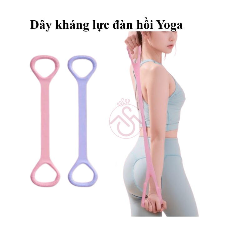 Dây kháng lực tập cơ bụng dây kéo cao su đàn hồi số 8 tập gym săn chắc cơ tay chân cơ vai mông tại nhà cho nữ Sumio