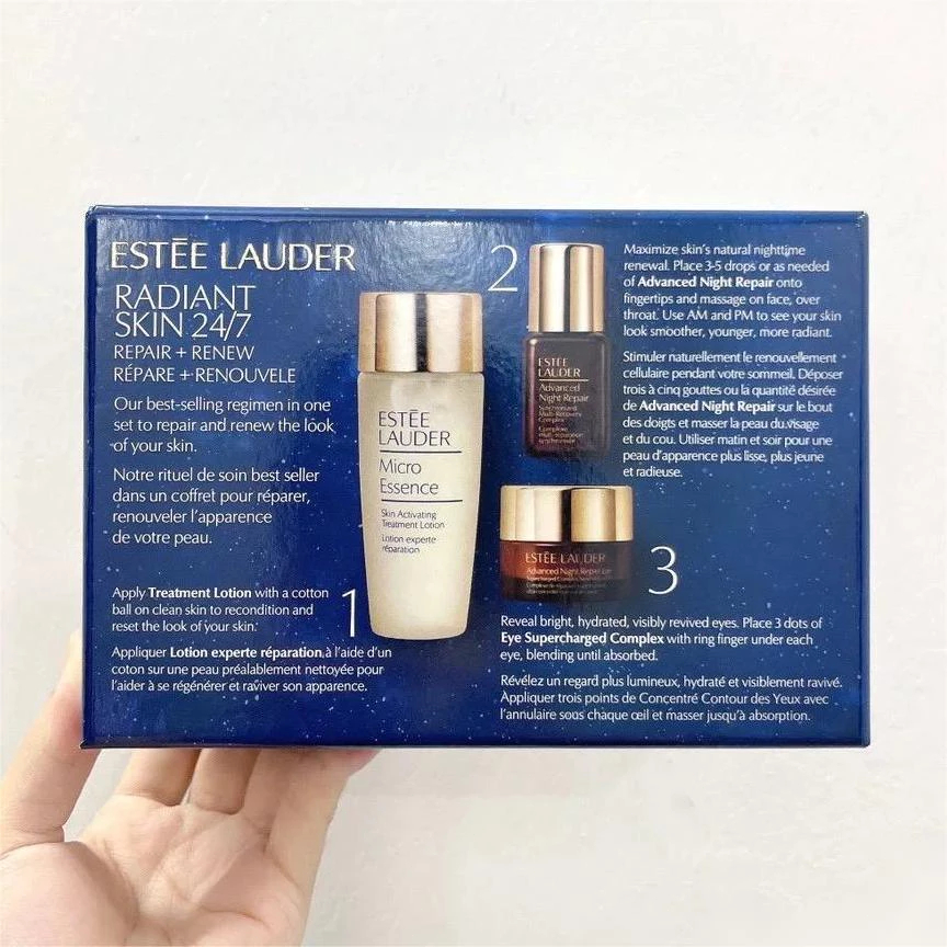 Set Du Lịch Estée Iauder Cao Cấp 3 Món/Dưỡng Ẩm/Phục Hồi/Sáng Da