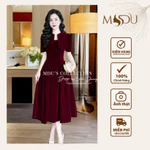Váy Nhung Hàn MDU3859 Dáng Váy Xòe Nhẹ Kết Hợp Với Xếp Li Tinh Tế Cuốn Hút Từ MDU K49-D2-1 — ảnh 1