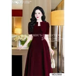 Váy Nhung Hàn MDU3859 Dáng Váy Xòe Nhẹ Kết Hợp Với Xếp Li Tinh Tế Cuốn Hút Từ MDU K49-D2-1 — ảnh 3