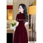 Váy Nhung Hàn MDU3859 Dáng Váy Xòe Nhẹ Kết Hợp Với Xếp Li Tinh Tế Cuốn Hút Từ MDU K49-D2-1 — ảnh 4