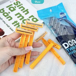 Set 5 Dao Cạo Râu DORCO 2 Lưỡi Sắc Dễ Cạo Sạch, Thoải Mái - VIORA SHOP (Bịch 5 Cây)