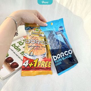 Set 5 Dao Cạo Râu DORCO 2 Lưỡi Sắc Dễ Cạo Sạch, Thoải Mái - VIORA SHOP (Bịch 5 Cây)