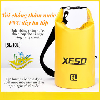 Túi Chống Nước PVC 3 Lớp XESD 5L/10L – Túi Đi Biển, Đi Mưa, Chống Thấm Đồ Cá Nhân Hiệu Quả
