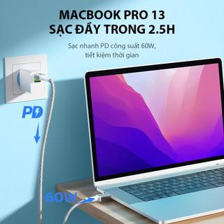 Cáp Sạc Nhanh RSC120 60W dây dù chống rối dài 120CM ROBOT BẢO HÀNH 12 THÁNG