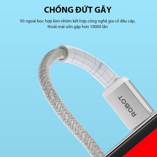 Cáp Sạc Nhanh RSC120 60W dây dù chống rối dài 120CM ROBOT BẢO HÀNH 12 THÁNG