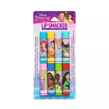 Son dưỡng môi Lip Smacker hương Công chúa Disney Lip Smacker Disney Princess Flavored Lip Balm Party Pack 8 Count, Clear