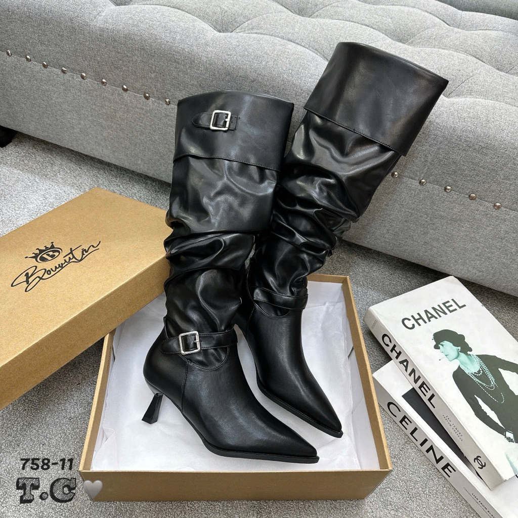 🌸🌸  , Boot đùi nhọn 2 đai