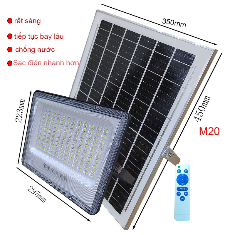 Đèn năng lượng mặt trời đèn vườn siêu sáng tự động bật khi trời tối chống nước có 120 viên LED dùng cho ngoài trời