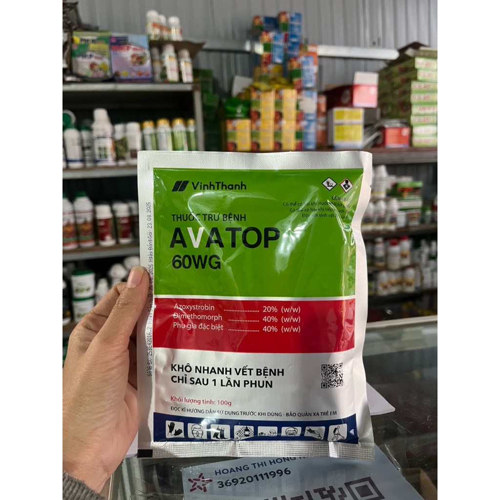 AVATOP 60WG Vinh Thanh- Khô Nhanh vết bệnh- Trừ bệnh sương mai Bã Trầu (gói 100gr)