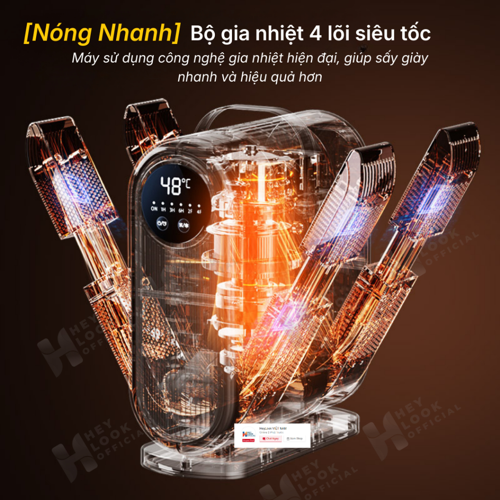 [TTT] Máy Sấy Giày Khử Mùi Bằng Tia Cực Tím Diệt Khuẩn, Xoay 360 Độ Giúp Sấy Giày Khử Mùi Nhanh Chóng - ảnh 3
