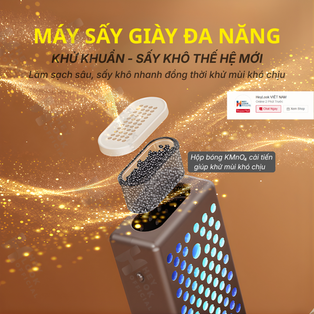 [TTT] Máy Sấy Giày Khử Mùi Bằng Tia Cực Tím Diệt Khuẩn, Xoay 360 Độ Giúp Sấy Giày Khử Mùi Nhanh Chóng - ảnh 5
