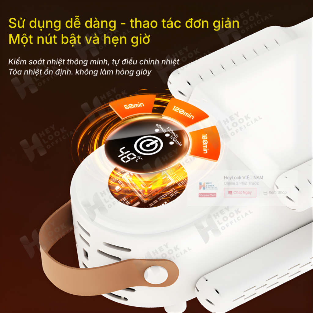 [TTT] Máy Sấy Giày Khử Mùi Bằng Tia Cực Tím Diệt Khuẩn, Xoay 360 Độ Giúp Sấy Giày Khử Mùi Nhanh Chóng - ảnh 6